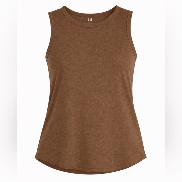 GAP Tops - Gap linen blend tank brazen brown women’s size medium